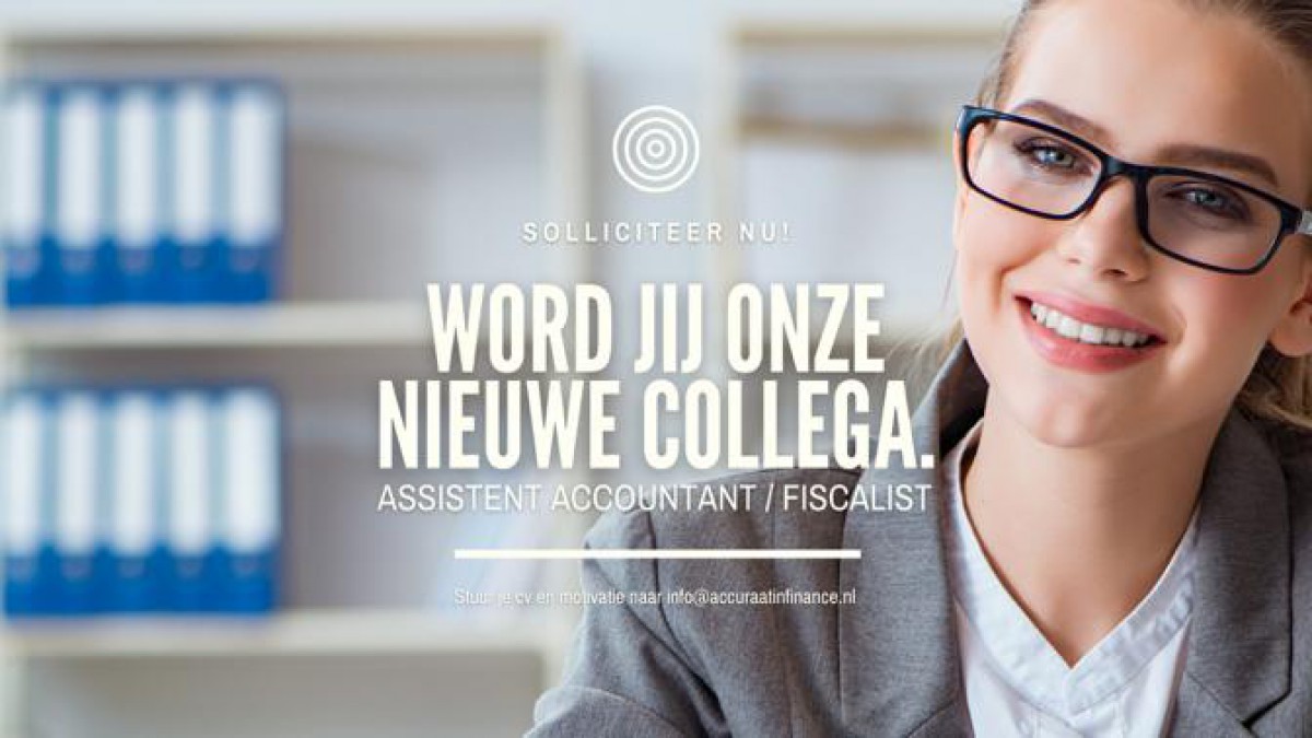 Assistent accountant/ fiscalist - Parttime Almere