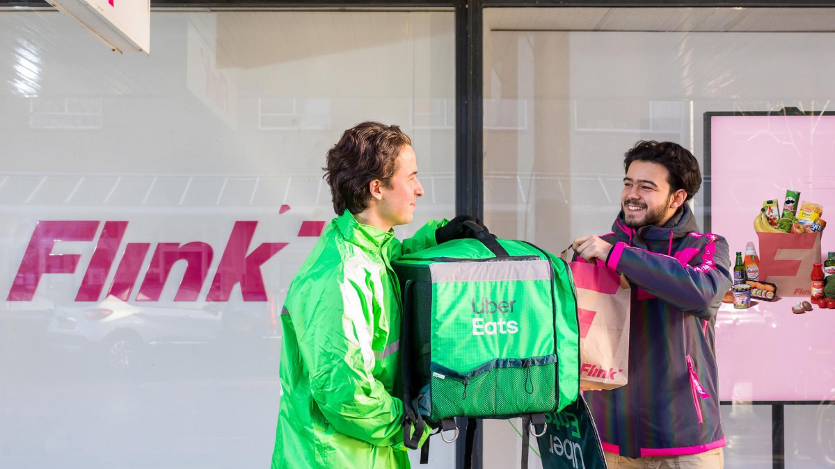 Boodschappen Flink ook te bestellen via Uber Eats in Almere