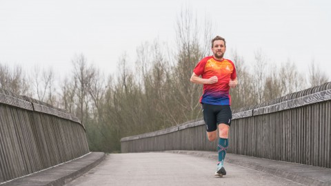 Andrew Taylor rent de marathon van Londen voor Coeliakie