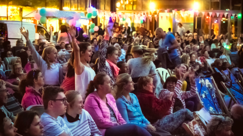 Film op de markt in Haven