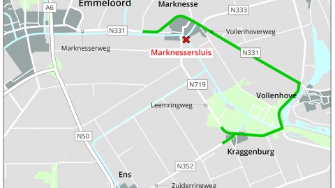 Brug over de Marknessersluis 2 nachten dicht voor autoverkeer