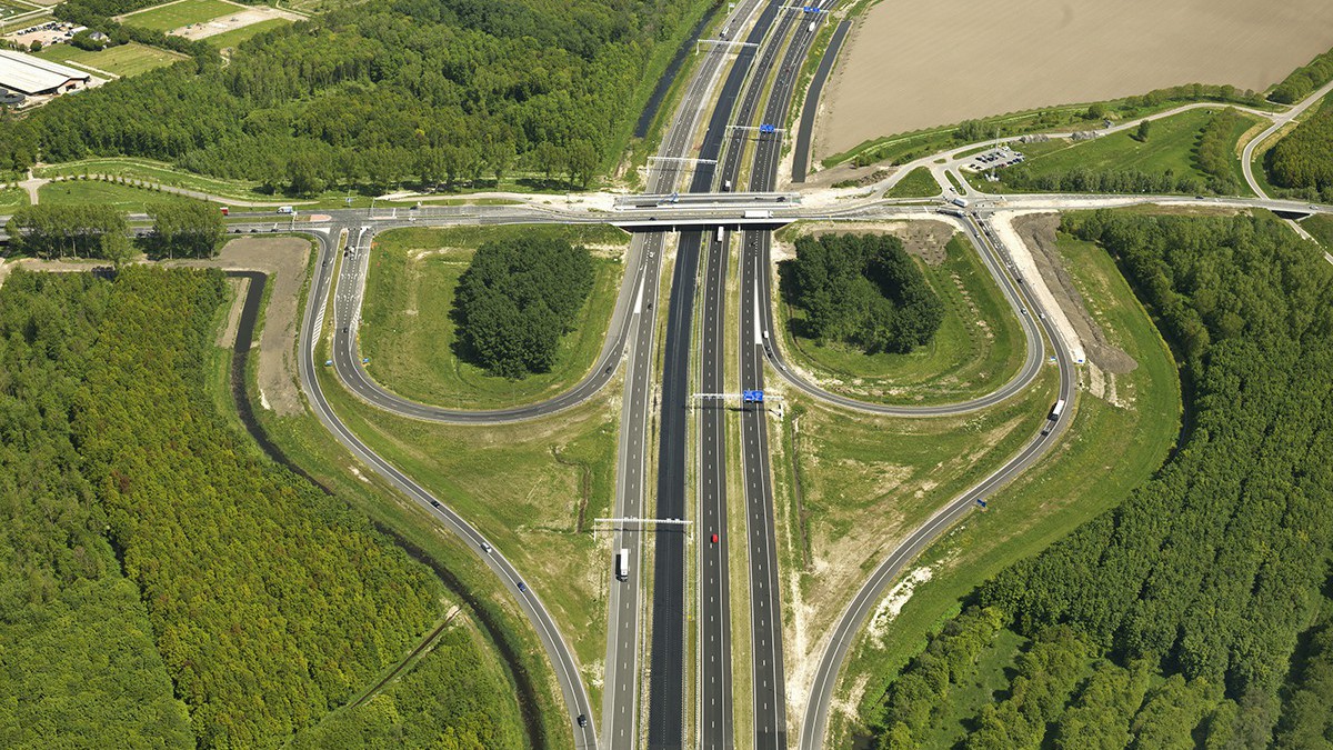 Op- en afrit A6 Almere Buiten vanuit Amsterdam en naar Lelystad twee weekenden dicht