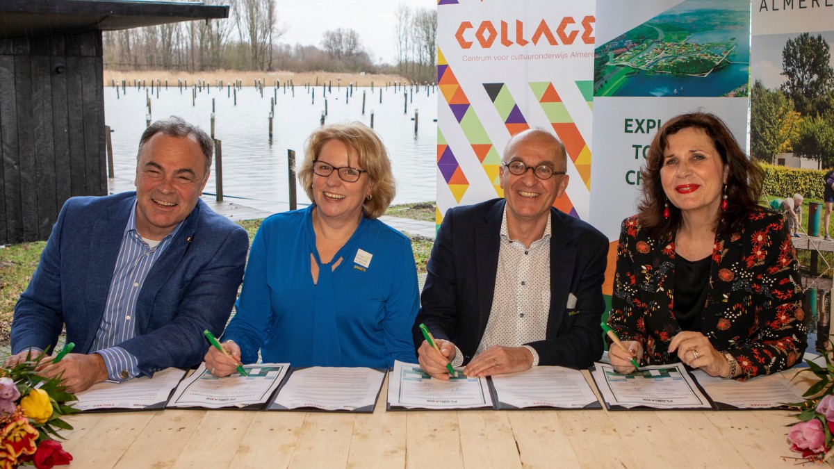 Floriade Expo 2022, Stad & Natuur Almere, Collage en Gemeente Almere tekenen samenwerkingsovereenkomst educatieprogramma FloriAlly