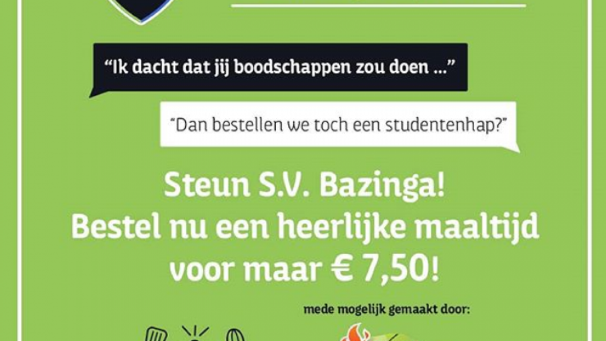 Studentenvereniging Bazinga! bezorgt