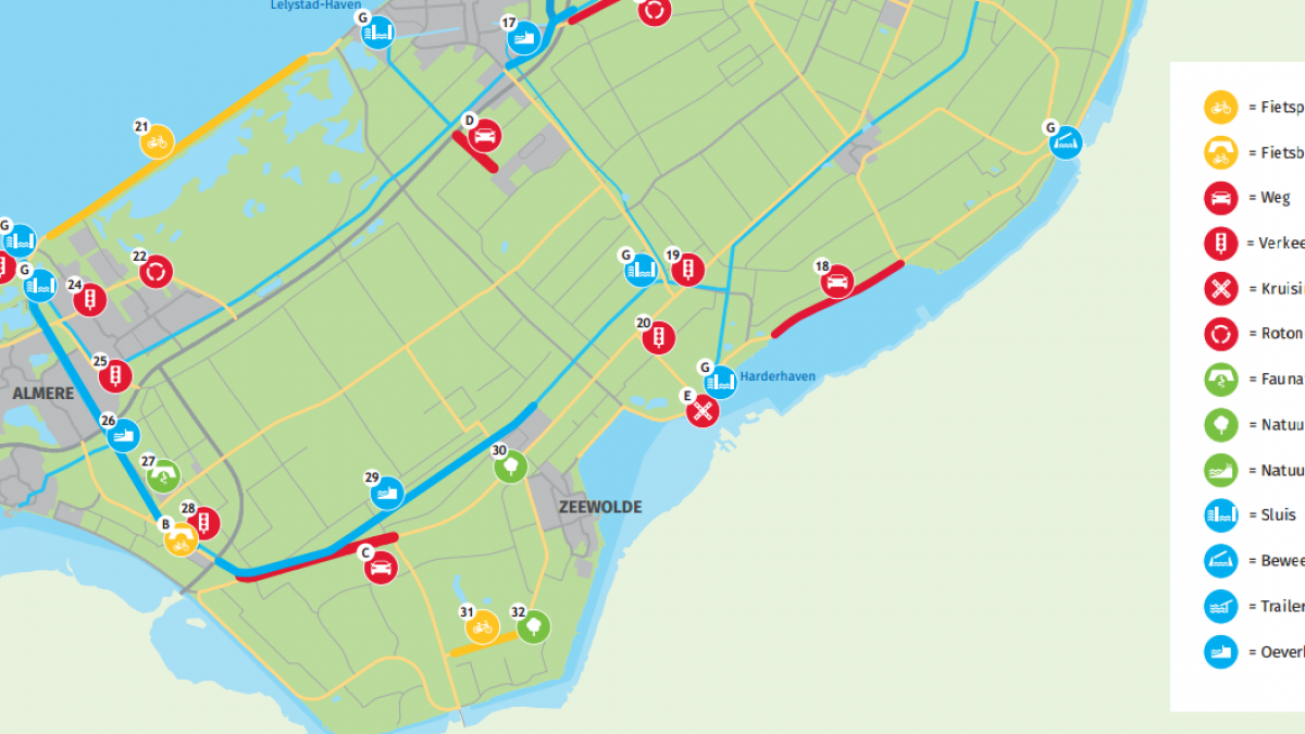 Flevoland investeert 20 miljoen in wegen, vaarwegen en fietspaden