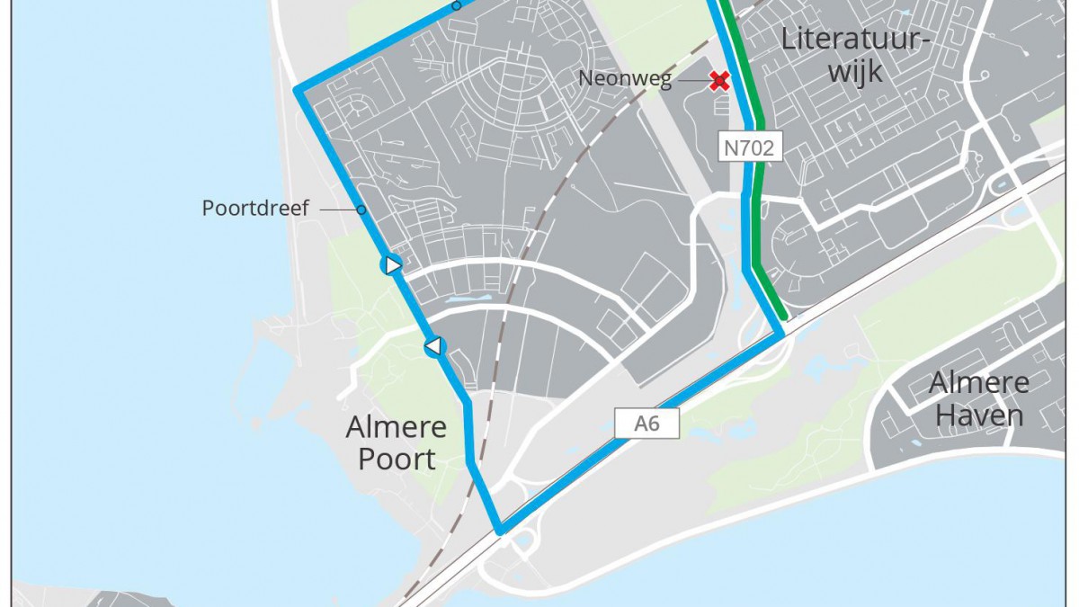 Afsluiting kruispunt Botterweg-N702 Hogering (Almere)
