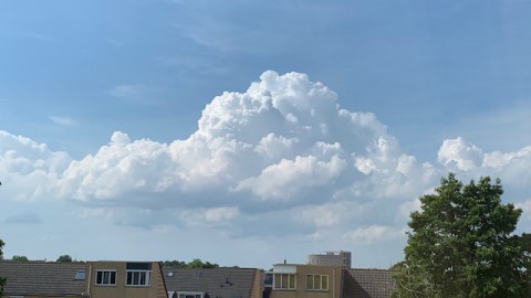 Flinke zonnige perioden en vrij warm.