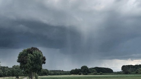 Overwegend bewolkt met een enkele bui