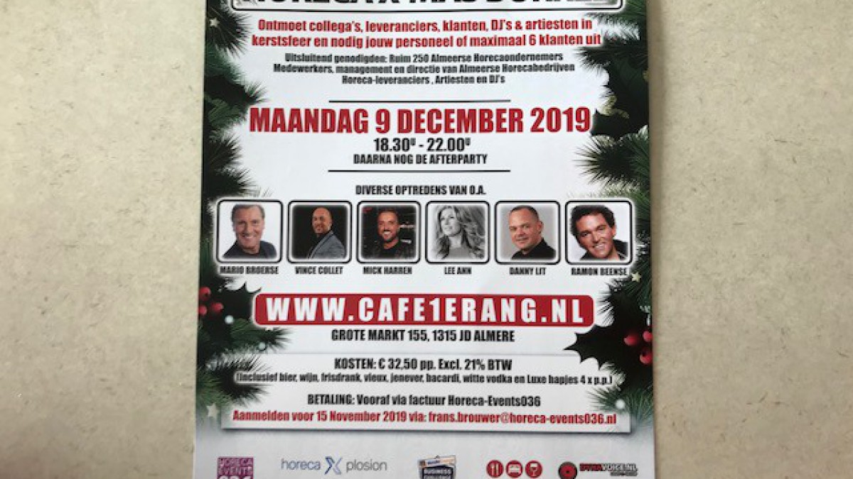 Eerste Almeerse Horeca X-Mas Borrel 