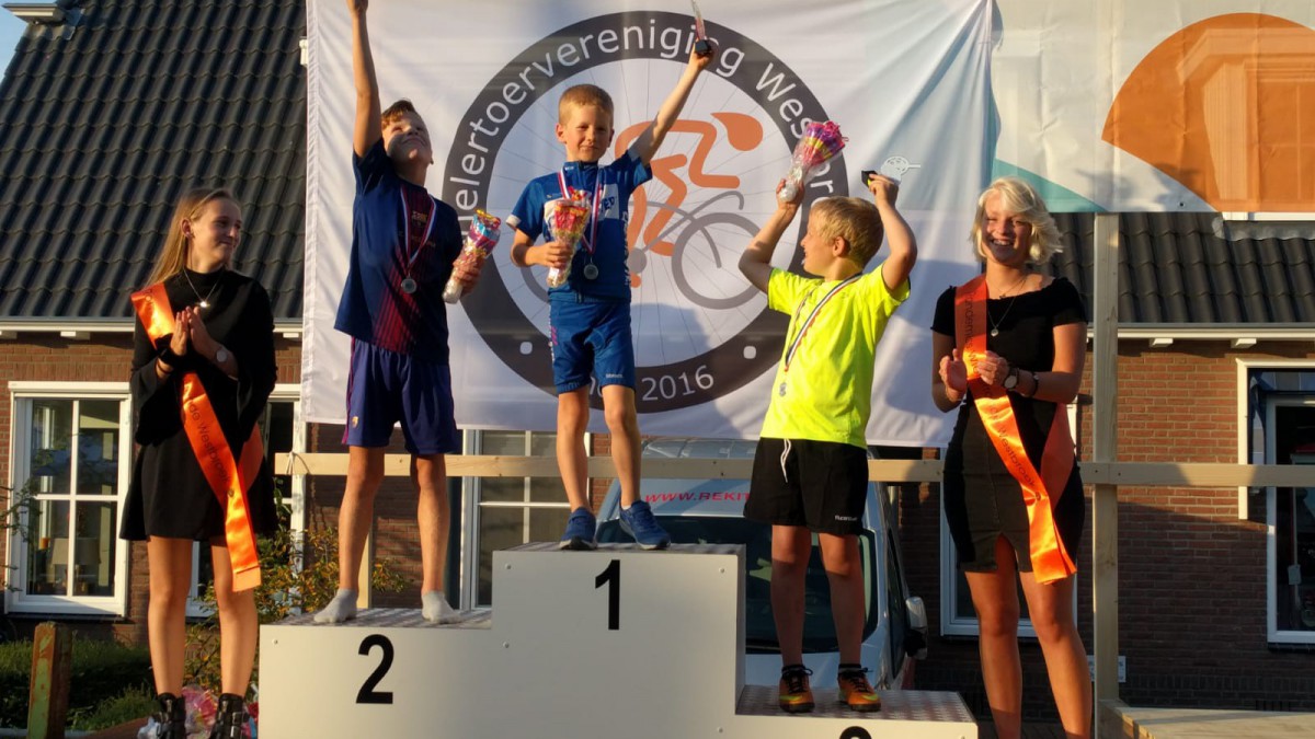 Stijn Beekman (7) won afgelopen vrijdag de Ronde van Westbroek!