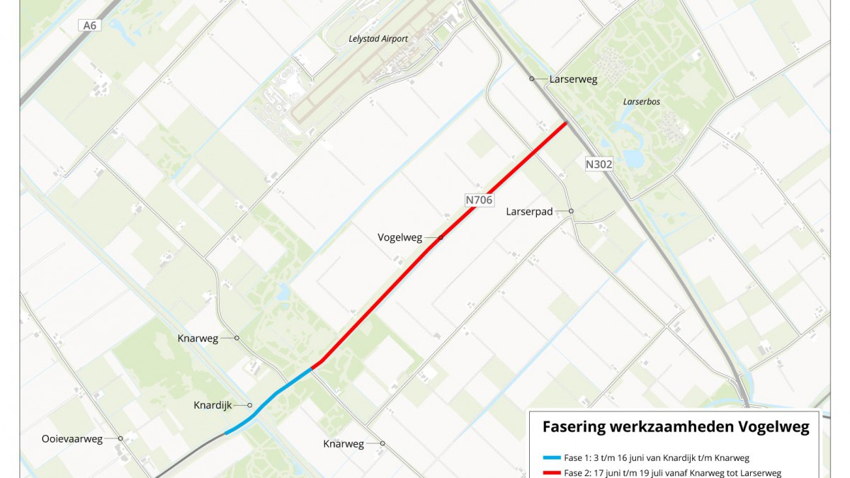 Inloop werkzaamheden Slingerweg (Zeewolde) en Vogelweg (Lelystad)