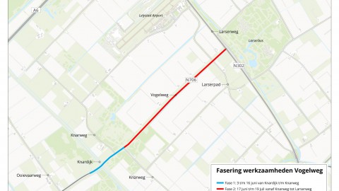 Inloop werkzaamheden Slingerweg (Zeewolde) en Vogelweg (Lelystad)